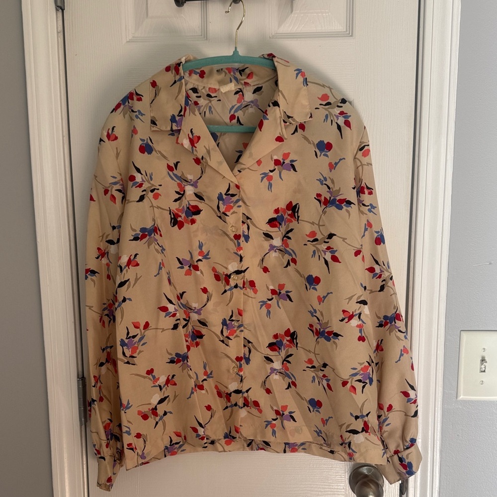 Floral Button-Up Blouse